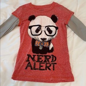 Girls Panda Long Sleeve Shirt
